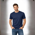 Men’s Plain Crew Neck T-Shirt – Blue Night